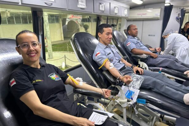Solidariedade: PMAM e Hemoam se unem em ação para doação coletiva de sangue