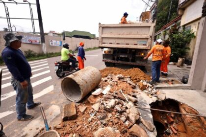 Prefeitura atua de maneira emergencial em rompimento de drenagem no São Lázaro