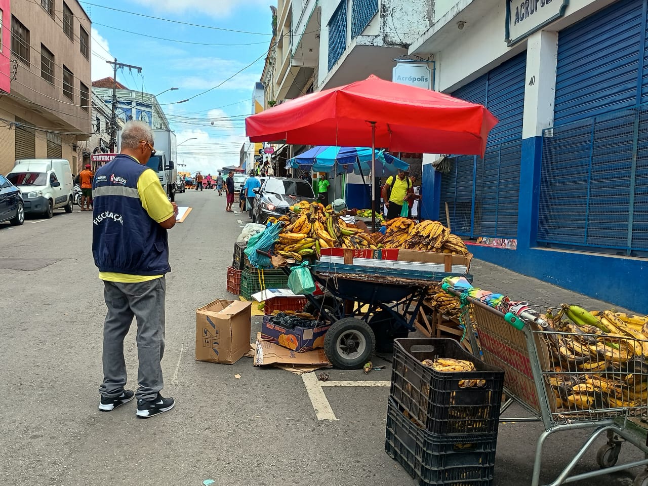 Ageman identifica uso irregular de vagas do Zona Azul no Centro de Manaus
