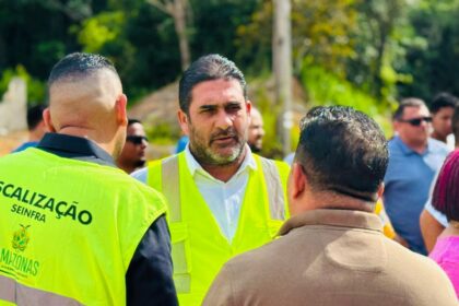 Deputado Cristiano D’Angelo acompanha retomada das obras da rodovia AM-010