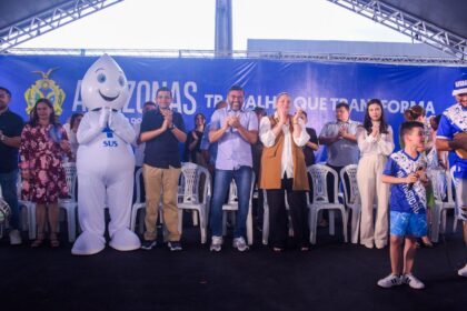 Deputado João Luiz participa com governador Wilson Lima da reinauguração do Caic José Carlos Mestrinho, no Alvorada