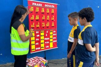 Prefeitura leva ação do Maio Amarelo para escola particular
