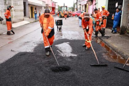 Prefeitura de Manaus encerra primeiro dia do ‘Mutirão no Bairro’ com diversas ações de infraestrutura e urbanização no Alvorada