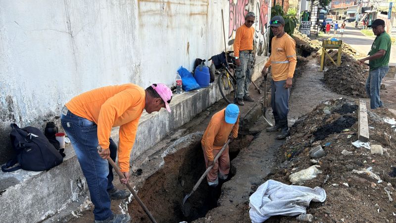 Prefeitura de Manaus recupera rede de drenagem profunda no bairro Lírio do Vale