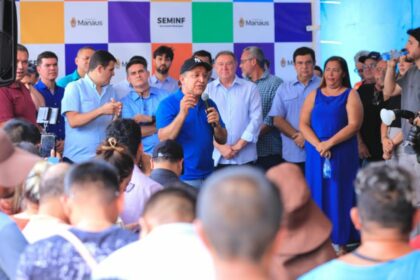 Professor Samuel acompanha início das obras de recapeamento no Tarumã
