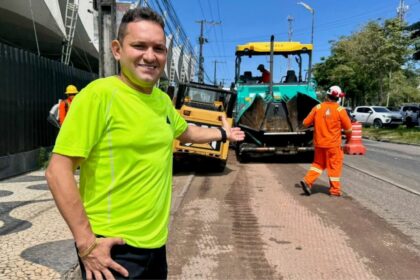 Rodinei Ramos acompanha lançamento de obra na Avenida do Turismo em Manaus