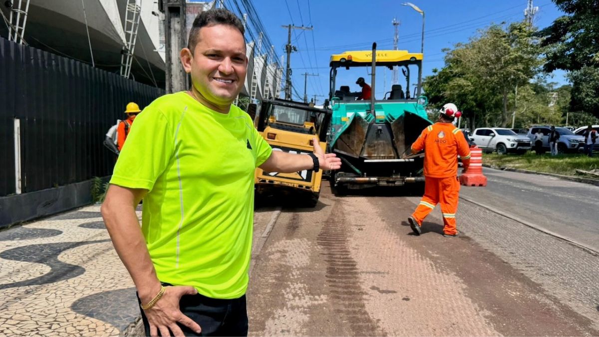 Rodinei Ramos acompanha lançamento de obra na Avenida do Turismo em Manaus