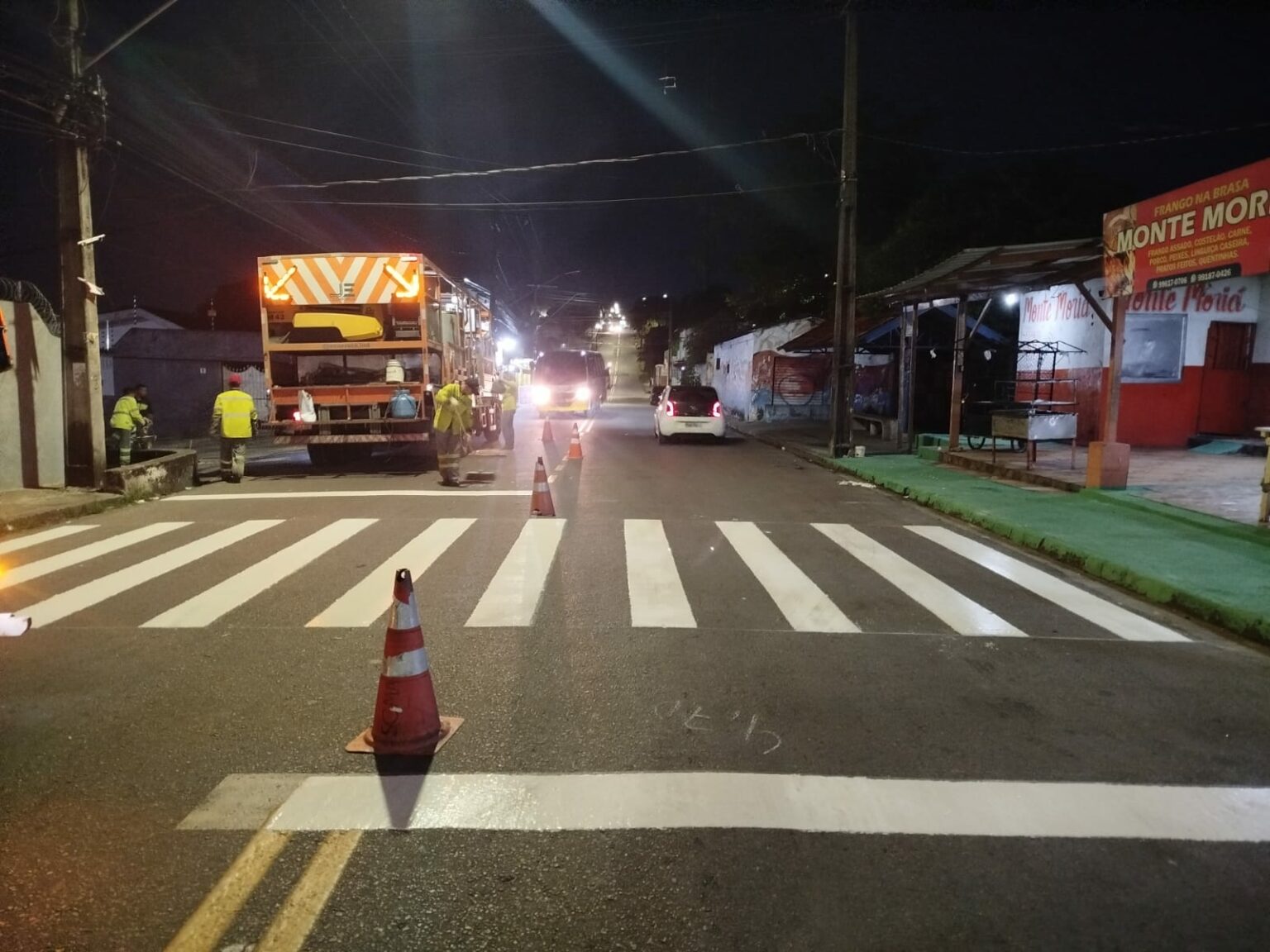 Sinalização na zona Norte como parte das ações do ‘Maio Amarelo’
