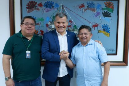Sinésio Campos avança na regularização de terras da Suframa em reunião com presidente da autarquia e SPU