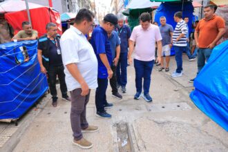 Prefeitura de Manaus intensifica ações de infraestrutura no Centro em preparação para o Dia das Mães
