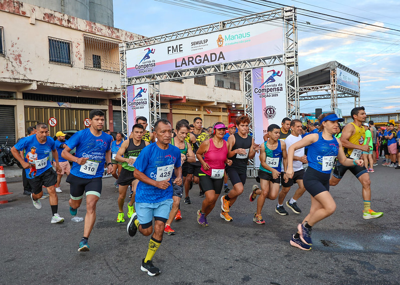 Prefeitura de Manaus realiza ‘Corrida da Compensa 2025’ em alusão aos 61 anos do bairro