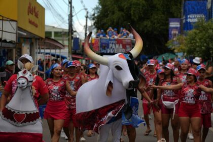 Festival de Parintins 2025: Trio Panavueiro leva boi-bumbá, alegria e cultura às ruas de Parintins