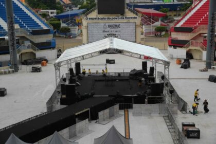 Festival de Parintins 2025: Palco 360º no Bumbódromo está pronto para a Festa dos Visitantes