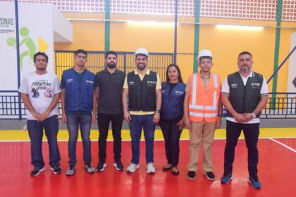 Deputado João Luiz visita obras do Ginásio Elias Assayag e do Prosai em Parintins, frutos de suas indicações ao Governo do Amazonas