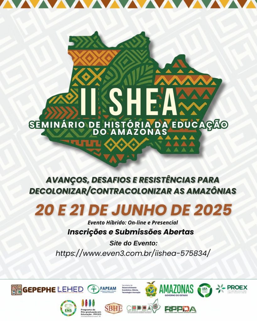 Apoiado pelo Governo do Amazonas, seminário sobre a história da educação do estado ocorre de 20 a 21 de junho