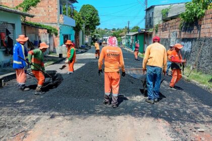 Prefeitura de Manaus realiza recuperação asfáltica no bairro Jorge Teixeira