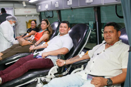 Campanha de doação de sangue em parceria com o Hemoam