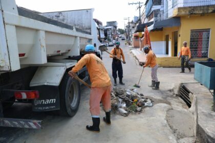 Prefeitura de Manaus recupera caixa coletora danificada no bairro Alvorada, na zona Centro-Oeste