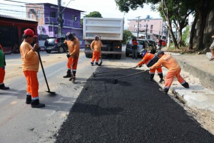Prefeitura de Manaus avança com recuperação viária no bairro Nossa Senhora das Graças