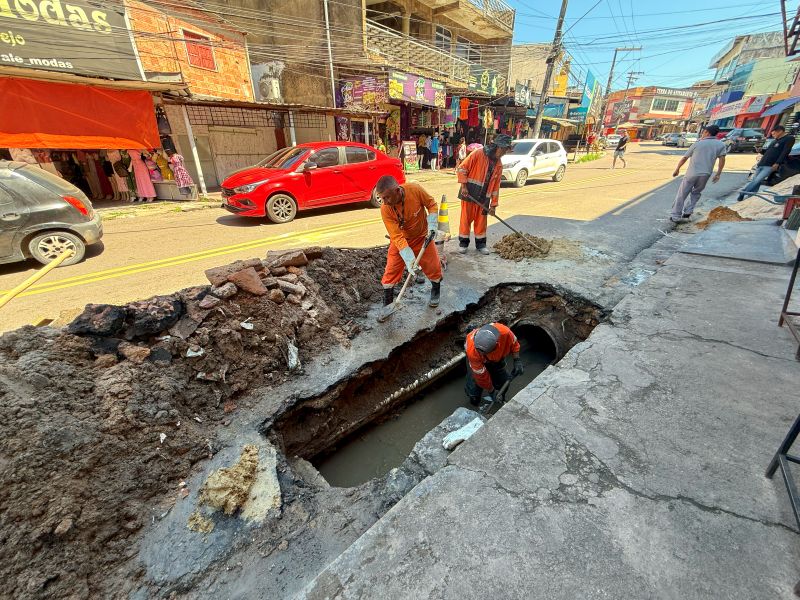 Comerciantes do bairro Compensa destacam melhorias após obras de drenagem executadas pela Prefeitura de Manaus