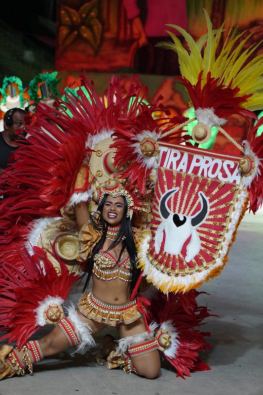 Festival Folclórico do Amazonas encerra penúltima noite com apresentações de bois-bumbás no Sambódromo