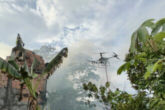 Corpo de Bombeiros atende primeira ocorrência com drone desenvolvido para combater incêndios