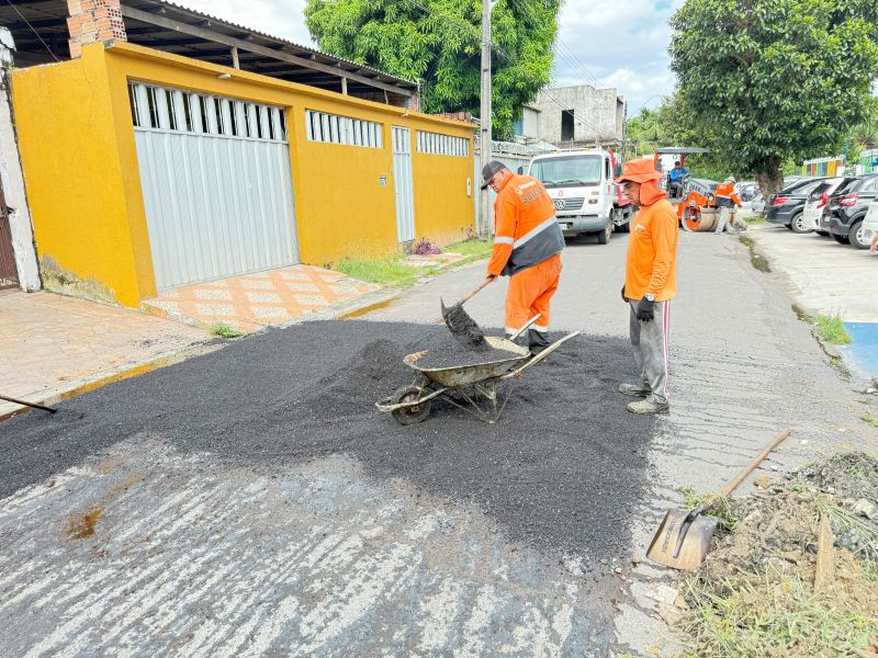 Prefeitura de Manaus avança com asfaltamento no bairro São José e melhora mobilidade urbana na região