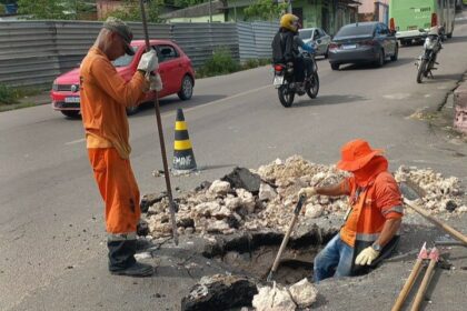 Prefeitura de Manaus avança com frentes simultâneas de obras no bairro Monte das Oliveiras