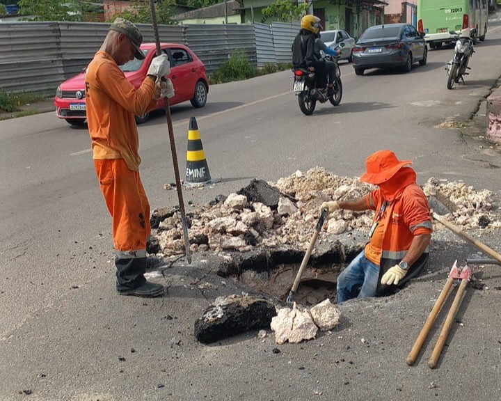 Prefeitura de Manaus avança com frentes simultâneas de obras no bairro Monte das Oliveiras