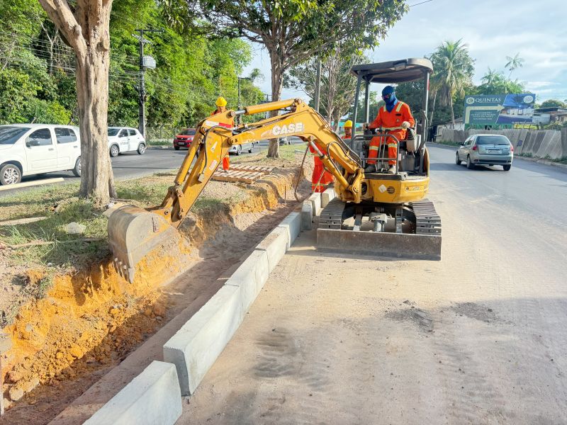 Prefeitura de Manaus avança com obras de alargamento da avenida do Turismo, na zona Oeste