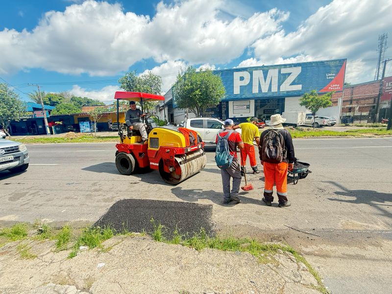 Prefeitura de Manaus intensifica recuperação asfáltica e transforma mobilidade em importante via da zona Norte