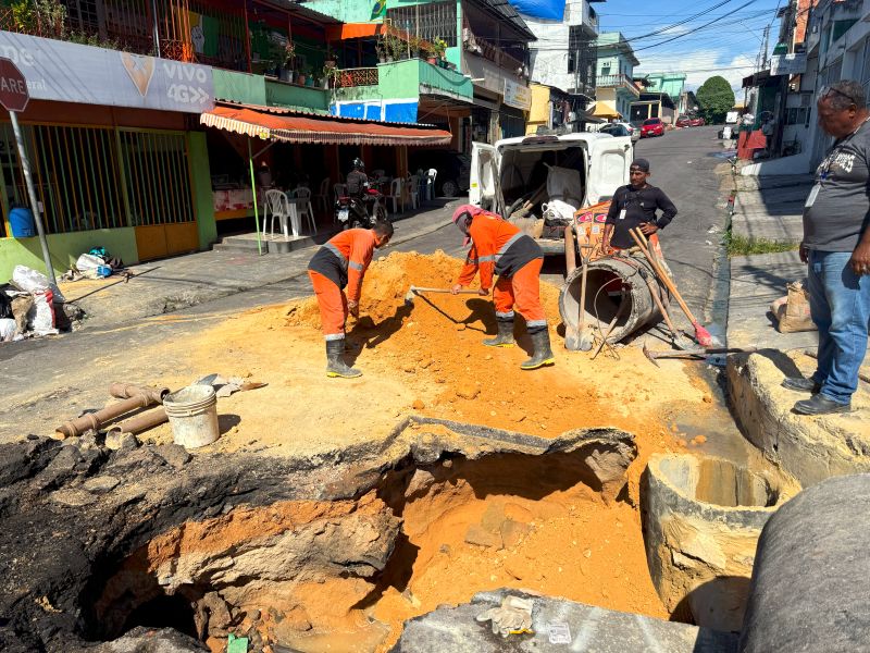 Prefeitura de Manaus realiza recuperação de drenagem no bairro Betânia