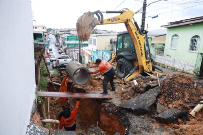 Prefeitura elimina ligações clandestinas e recupera rede de drenagem profunda no bairro São Jorge