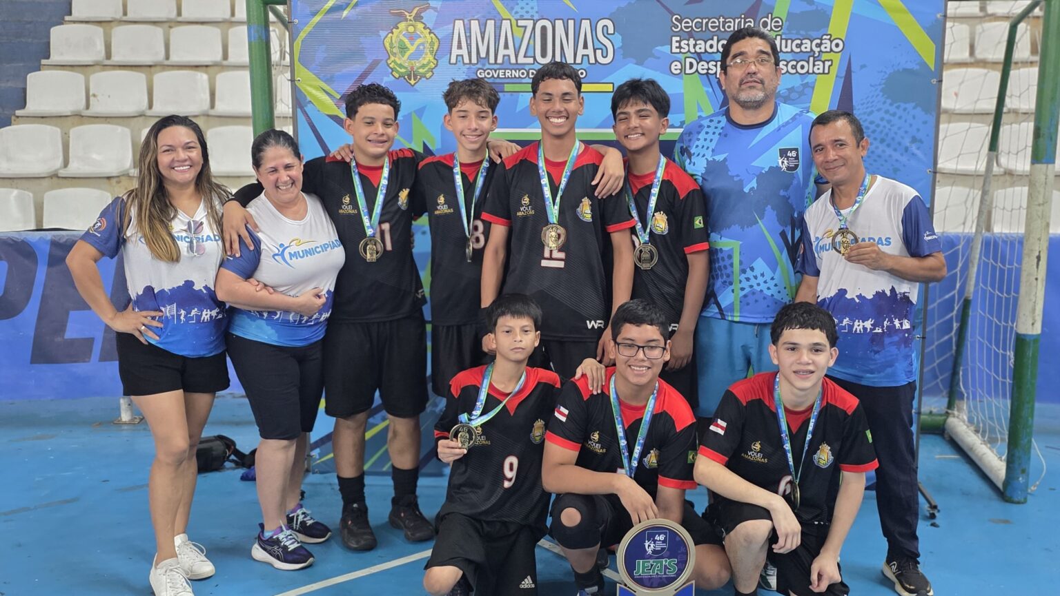 Escola da Prefeitura de Manaus conquista título no voleibol dos Jeas e garante vaga nos Jogos Escolares Brasileiros