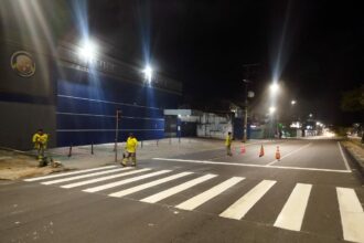 Prefeitura de Manaus intensifica ações de sinalização viária em todas as zonas da cidade