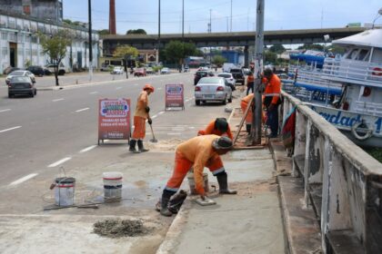 Programa ‘Mutirão no Bairro’ da prefeitura avança no Centro com melhorias em vias e calçadas