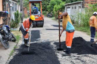 Obras do ‘Plano de Verão’ da prefeitura transformam rua Santa Bárbara, no Tarumã