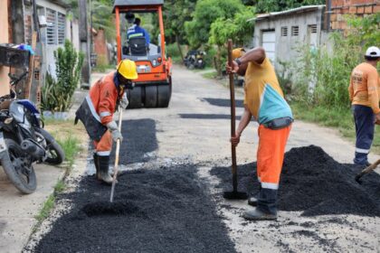 Obras do ‘Plano de Verão’ da prefeitura transformam rua Santa Bárbara, no Tarumã