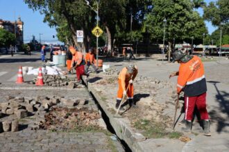 Prefeitura de Manaus avança com obras de infraestrutura durante ‘Mutirão no Bairro’ no centro histórico
