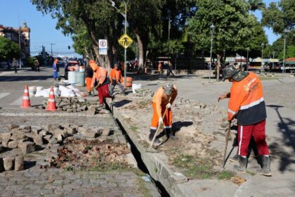 Prefeitura de Manaus avança com obras de infraestrutura durante ‘Mutirão no Bairro’ no centro histórico