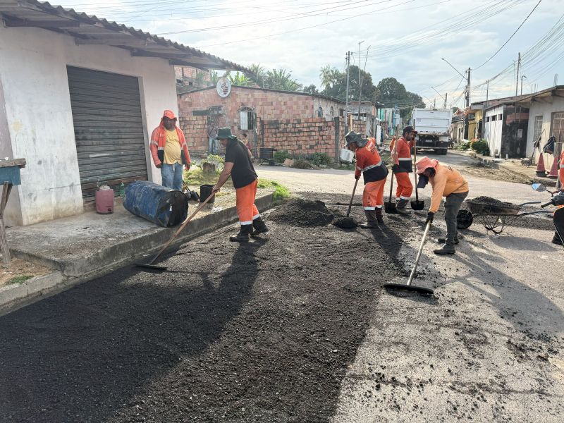 Prefeitura de Manaus intensifica obras de recuperação asfáltica do ‘Plano de Verão’ na zona Oeste