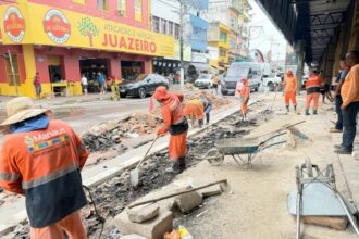 Prefeitura de Manaus intensifica obras do programa ‘Mutirão no Bairro’ no Centro