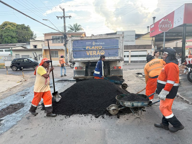 Prefeitura de Manaus realiza recuperação asfáltica no bairro Petrópolis e transforma a mobilidade da região