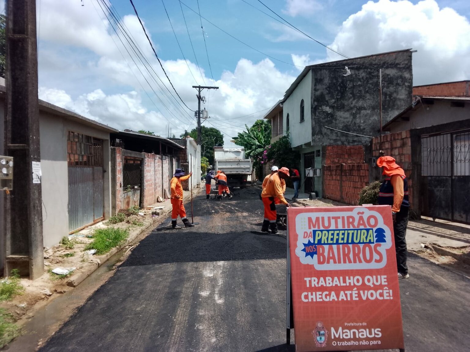 Plano de Verão leva asfalto novo e qualidade de vida à zona Oeste de Manaus