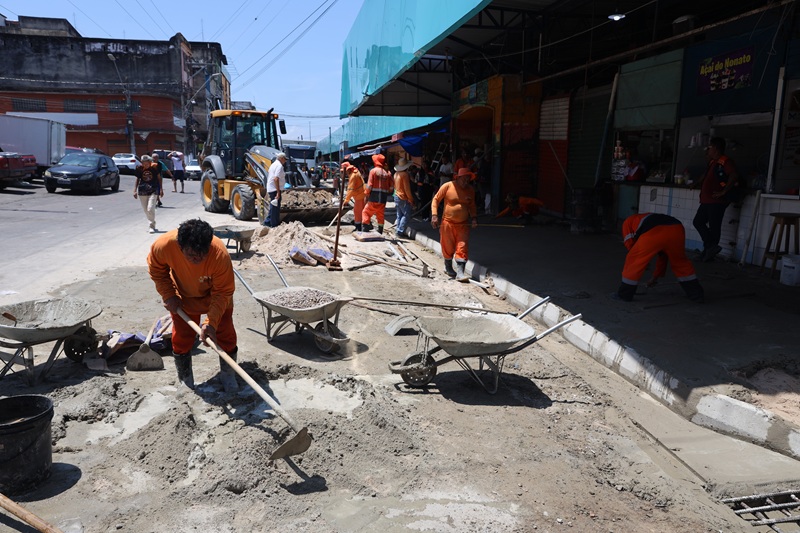 Prefeitura de Manaus transforma acesso e passeio público da Feira Manaus Moderna com obras de revitalização