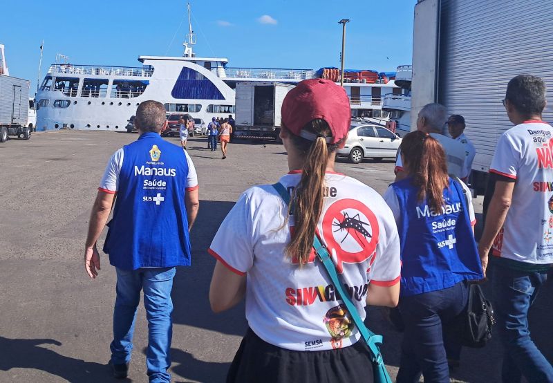 Prefeitura realiza ação no porto de Manaus para combate ao Aedes aegypti, sarampo e Covid-19
