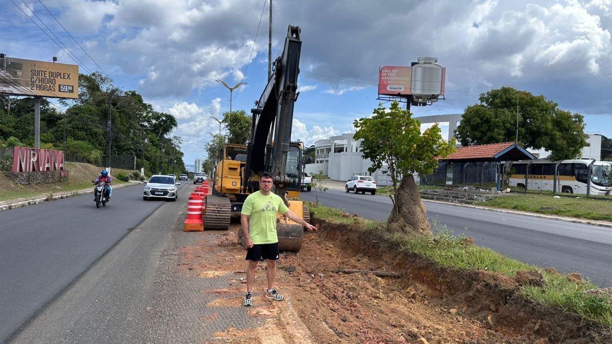 Rodrigo Guedes manifesta preocupação com retirada de árvores na Avenida do Turismo, em Manaus