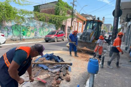 Prefeitura de Manaus avança com obras de recuperação de drenagem profunda no Centro