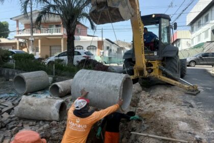 Prefeitura de Manaus avança em implantação de drenagem profunda no bairro Aleixo