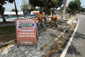 Prefeitura de Manaus recupera drenagem e calçada no bairro São Raimundo